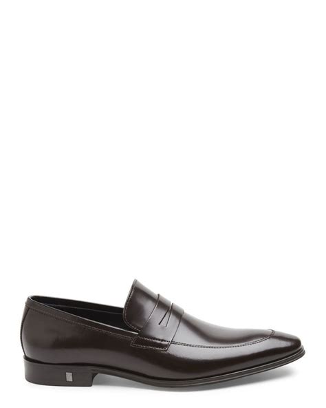 versace spazzolato leather loafer|versace loafers for men.